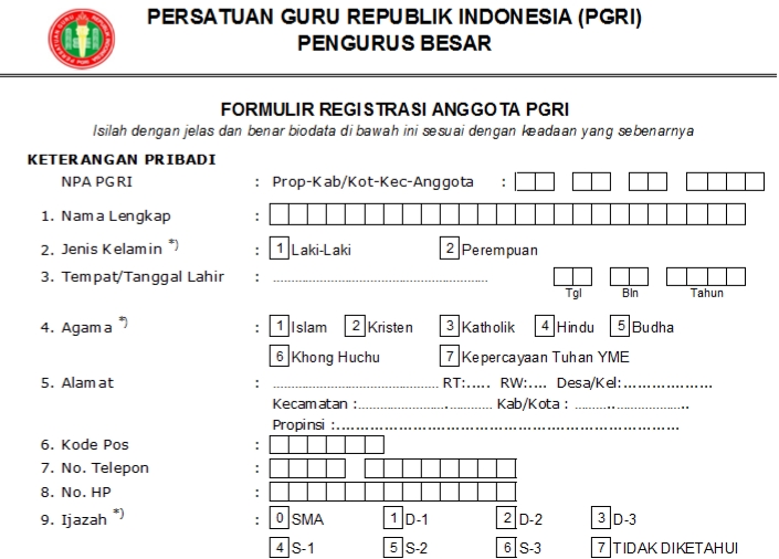 Pendaftaran PGRI Maluku Barat Daya - Persatuan Guru Republik Indonesia Cabang Maluku Barat Daya